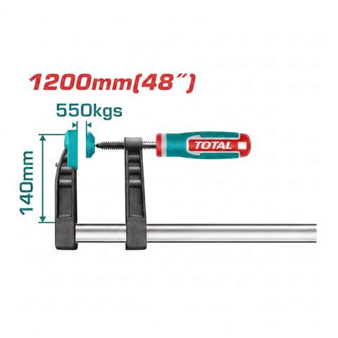 F Clamp THT1321402 Heavy Duty 140x1200mm Bar Clamp 550KG Force – Buy in Karachi