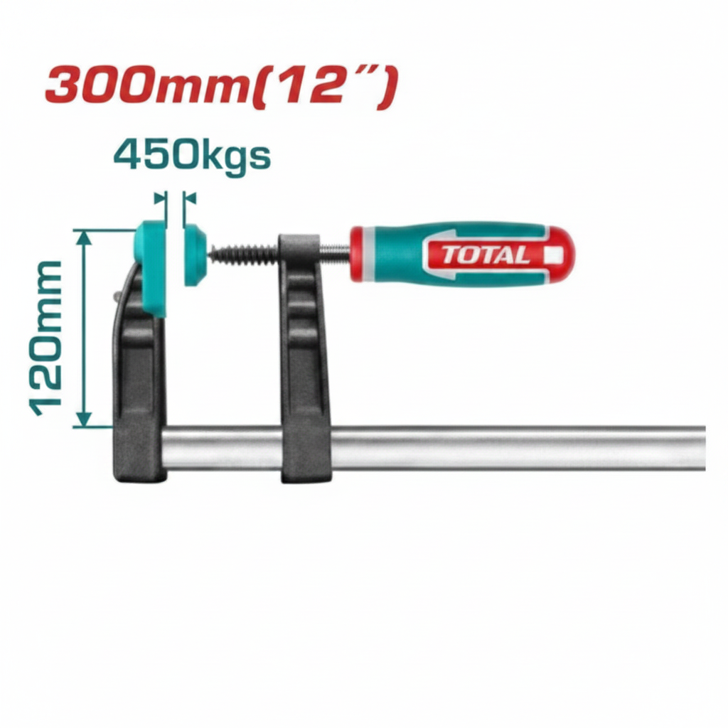 F Clamp THT1321201 Heavy Duty 300mm 450KG Force Woodworking Clamp – Buy in Karachi