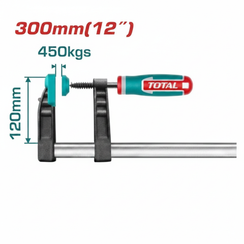 F Clamp THT1321201 Heavy Duty 300mm 450KG Force Woodworking Clamp – Buy in Karachi