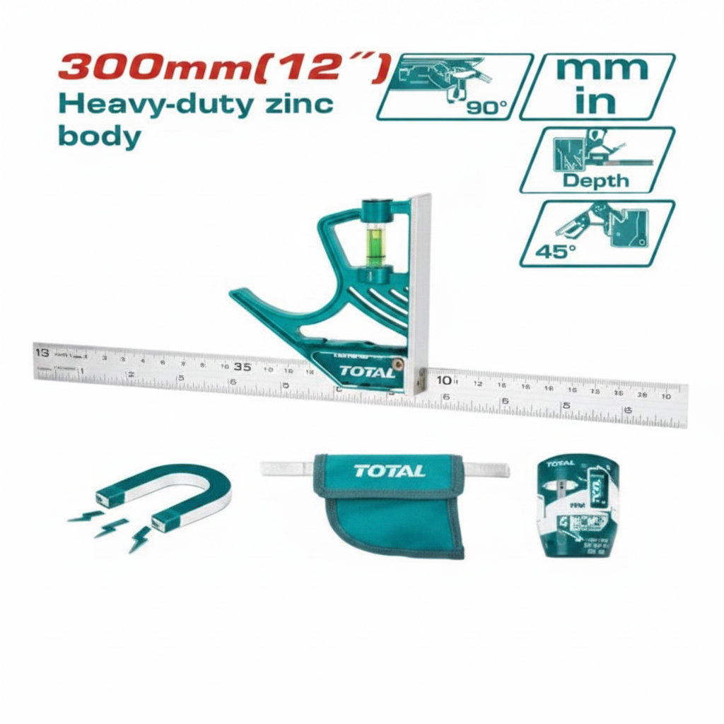 TMT653005 Magnetic Lock Combination Square 300mm – Buy in Karachi | Offers Wala