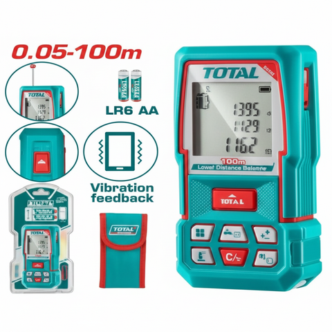 TOTAL TMT51036 Laser Distance Meter 100m with Vibration Feedback – Buy in Karachi | Offers Wala