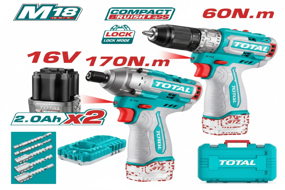 16V Brushless Cordless Drill & Impact Driver Combo Kit – Buy Online in Karachi | Offers Wala