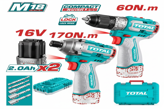 16V Brushless Cordless Drill & Impact Driver Combo Kit – Buy Online in Karachi | Offers Wala
