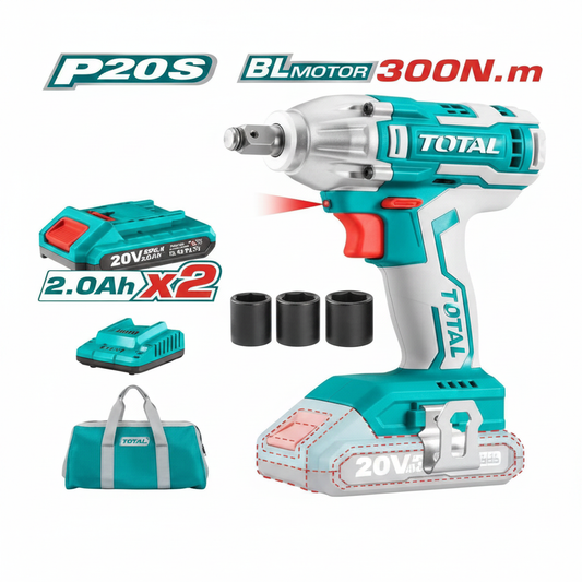 TOTAL P20S Brushless Cordless Impact Wrench TIWLI2001 – Buy in Karachi at Best Price | Offers Wala