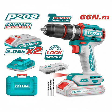20V Brushless Cordless Impact Drill 66Nm with 13mm chuck and battery – buy online in Karachi | Offers Wala