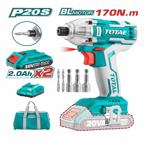 TOTAL P20S 20V Cordless Impact Driver – Buy Online in Karachi with Fast Delivery