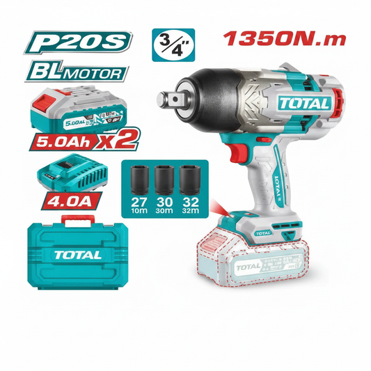 Total 3/4 Inch Brushless Cordless Impact Wrench 20V TIWLI20135 – Buy Online in Karachi | Offers Wala
