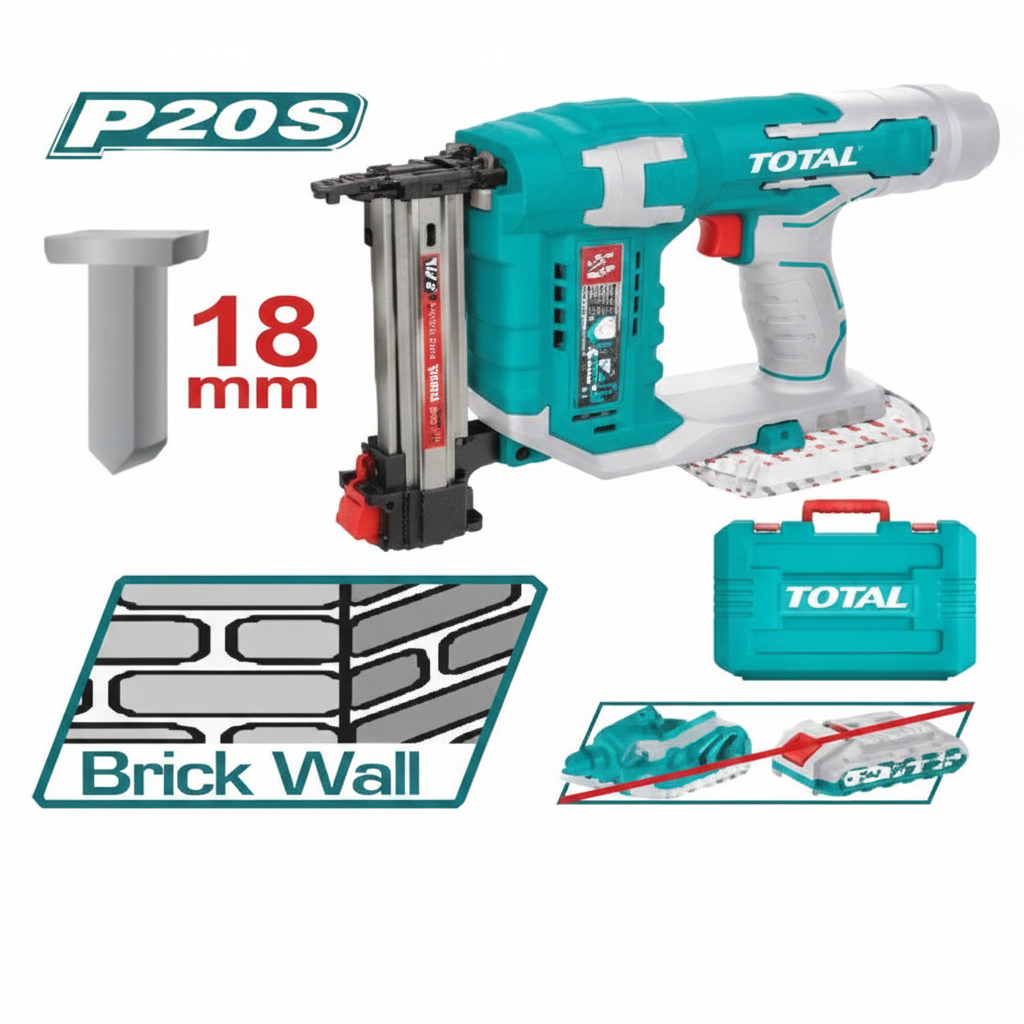 Cordless Nail Gun Karachi – 20V Rechargeable Brick and Concrete Nailer TCSTLI3805 Available in Karachi Pakistan
