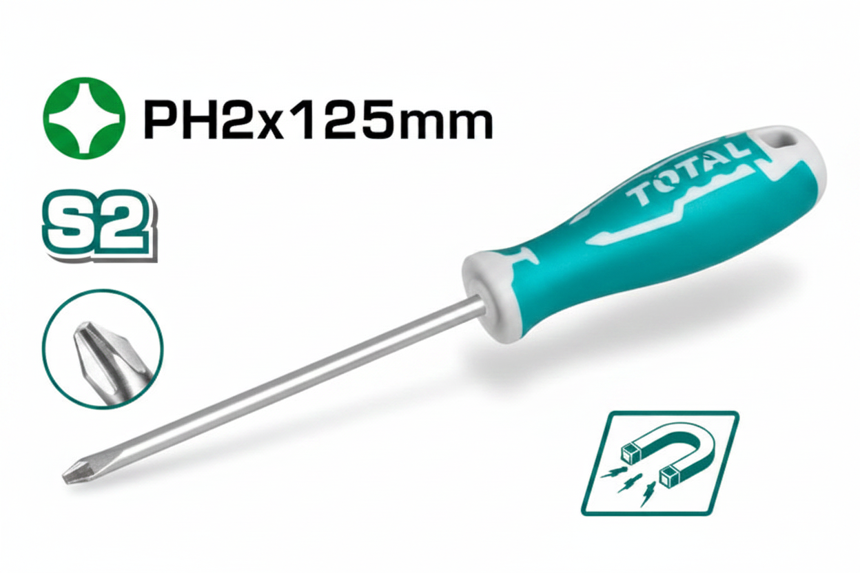 Phillips PH2 Screwdriver THT26PH2125 – S2 Steel 125mm Professional Screwdriver in Karachi