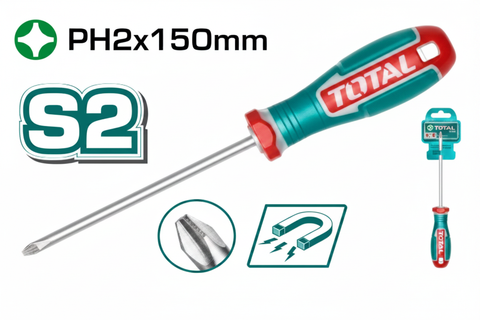 Phillips PH2 150mm Magnetic Screwdriver S2 Steel Blade – Buy in Karachi