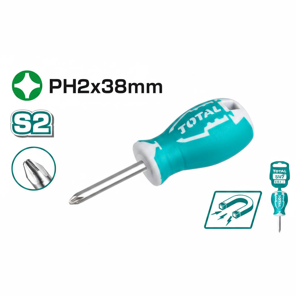 Phillips PH2 Screwdriver THT26PH2038 – S2 Steel 38mm Blade | Buy in Karachi