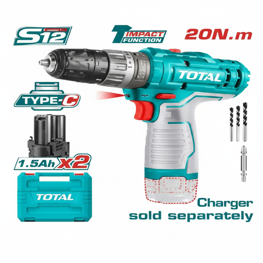 12V Cordless Impact Drill TIDLI12202 with LED light and 18+1+1 torque settings – Buy online with Karachi delivery | Offers Wala