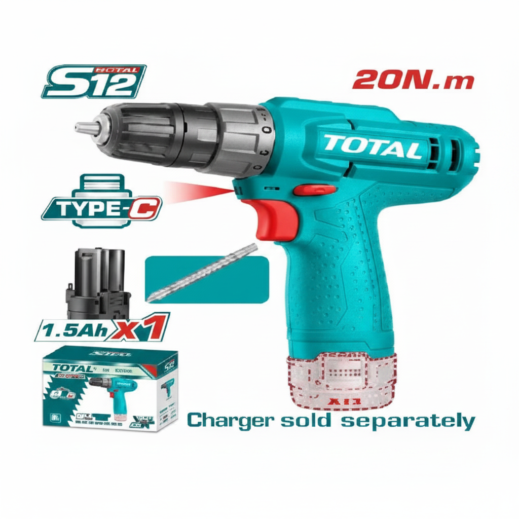 12V Cordless Drill TDLI12456 20Nm 15+1 Torque – Buy Online Karachi | Offers Wala