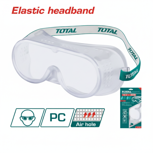 Total Safety Goggles TSP302 with Elastic Headband and PC Lens – Buy in Karachi | Offers Wala