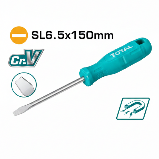 THTDC2166 Slotted Flat Head Screwdriver 6mm x 150mm Cr-V Steel – Buy in Karachi | Offers Wala