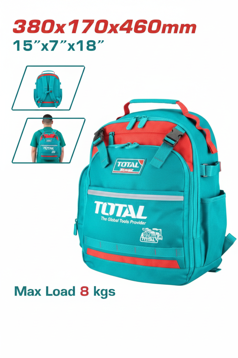 Tools Backpack THBP02025 Heavy Duty 1680D Polyester Tool Bag for Professionals – Buy in Karachi