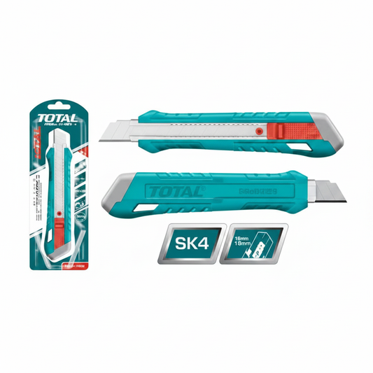 TOTAL Utility Knife with SK4 Blades – Heavy Duty Cutter for Professionals in Karachi