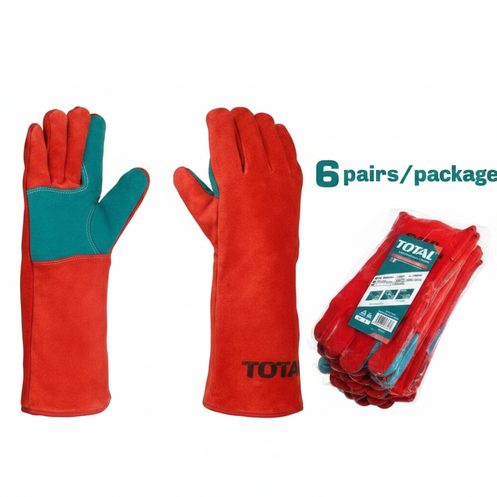 TSP15161 Cow Split Leather Welding Gloves 16 inch – Professional Welder Gloves in Karachi