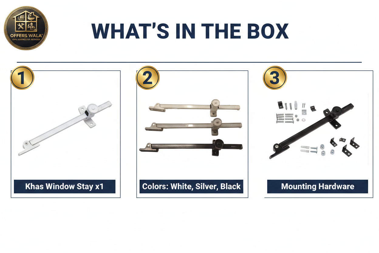 Verona Khas Window Stay – What's in the Box