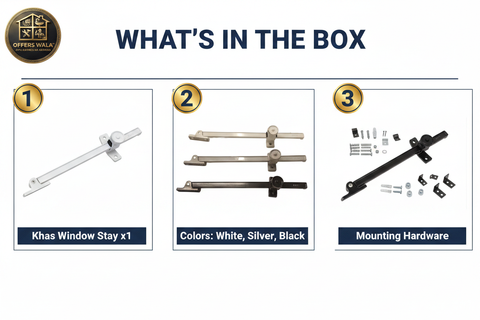 Verona Khas Window Stay – What's in the Box