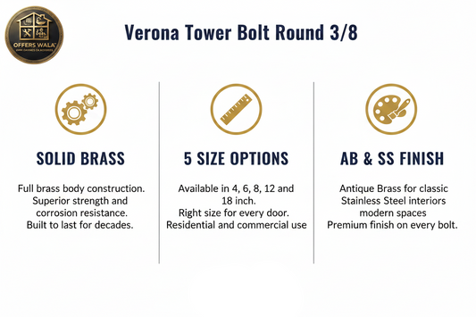 Verona Tower Bolt Round 3/8 – Features Panel