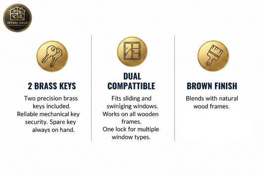 Yale Window Lock Brown – Features Panel