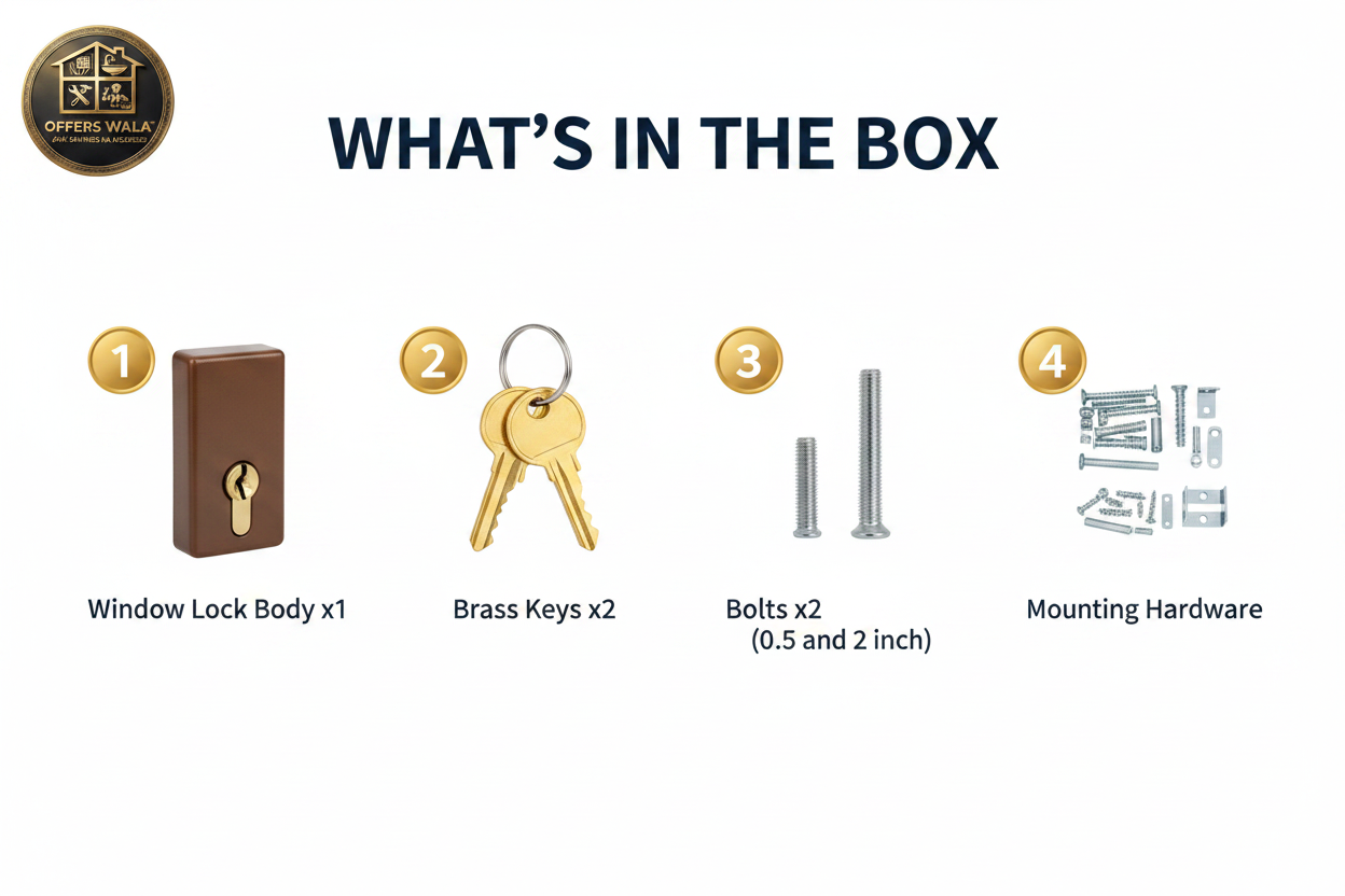 Yale Window Lock Brown – What's in the Box