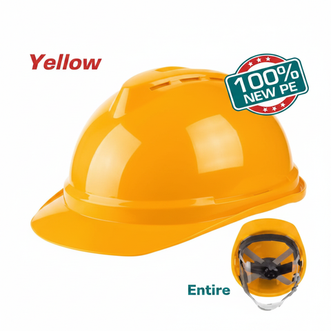 Yellow Safety Helmet TSP2603 with 4-Point Suspension & Ventilation – Industrial Hard Hat Karachi